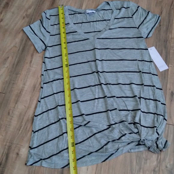 Women's short-sleeved top with stripes JUNIPER Ln maternity gray color, size L - Picture 13 of 14